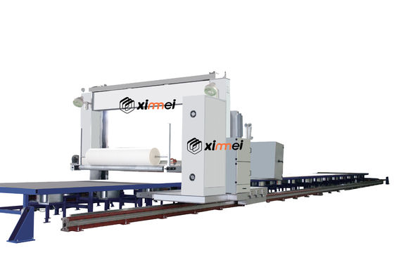 Unidade de corte C517 que se move no guia de movimento linear, divisão de espuma de bloco longo para máquina de corte horizontal de folha fina