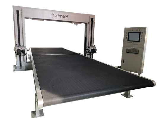 Máquina automática de corte de espuma CNC de lâmina dupla oscilante com ±0,5 mm Tolerância para blocos de 3000x2300x1300 mm